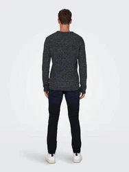 Only & Sons Pullover MALAKI Dunkelblau/Dunkelgrau/Grau