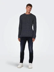 Only & Sons Pullover MALAKI Dunkelblau/Dunkelgrau/Grau