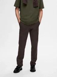 SELECTED HOMME Chinohose Miles Flex Khaki/Dunkelbraun