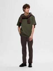 SELECTED HOMME Chinohose Miles Flex Khaki/Dunkelbraun