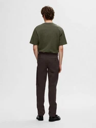 SELECTED HOMME Chinohose Miles Flex Khaki/Dunkelbraun