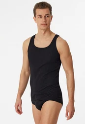 Schiesser Unterhemd Original Classics Schwarz/Dunkelblau/Dunkelgrau