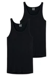 Schiesser Unterhemd Original Classics Schwarz/Dunkelblau/Dunkelgrau
