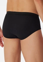 Schiesser Slip Original Classics (2er Pack) mit Eingriff Schwarz/Braun