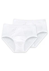 Schiesser Slip Original Classics (2er Pack) mit Eingriff Weiß/Rosa/Creme/Braun