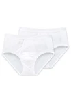 Schiesser Slip Original Classics (2er Pack) mit Eingriff Weiß/Rosa/Creme/Braun