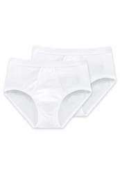 Schiesser Slip Original Classics (2er Pack) mit Eingriff Weiß/Rosa/Creme/Braun