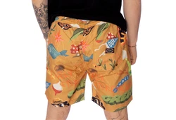The Dudes Badeshorts Treasure Trail Beige/Orange/Gelb/Braun