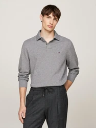 Tommy Hilfiger Langarm-Poloshirt 1985 REGULAR LS POLO Grau/Hellgrau