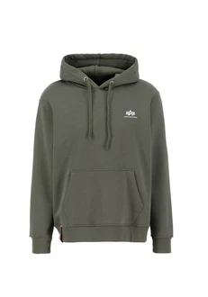 Alpha Industries Hoodie Basic Hoodie Small Logo Dunkelgrün/Grün