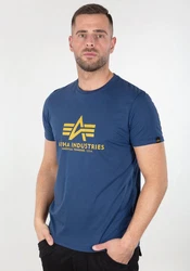 Alpha Industries Herren Basic T-Shirt Hellblau/Blau/Dunkelblau