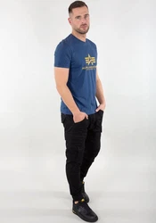 Alpha Industries Herren Basic T-Shirt Hellblau/Blau/Dunkelblau