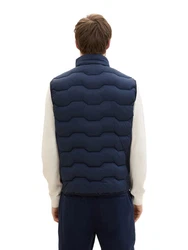 TOM TAILOR Hybrid Steppweste Dunkelblau/Hellblau/Blau