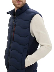 TOM TAILOR Hybrid Steppweste Dunkelblau/Hellblau/Blau