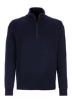 BOSS ORANGE Strickpullover Kurano mit Stehkragen Dunkelblau/Blau
