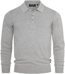 Indicode Polokragenpullover INBarner Grau/Hellgrau