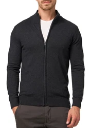 Indicode Strickjacke INChancellor Dunkelgrau/Grau
