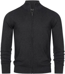 Indicode Strickjacke INChancellor Dunkelgrau/Grau