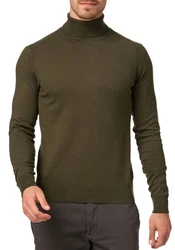 Indicode Rollkragenpullover INBurns Dunkelgrün/Khaki