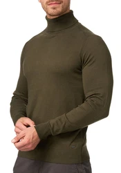 Indicode Rollkragenpullover INBurns Dunkelgrün/Khaki