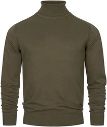 Indicode Rollkragenpullover INBurns Dunkelgrün/Khaki