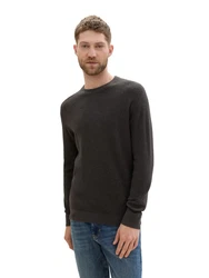 TOM TAILOR Strickpullover Rundhals schwarz