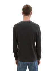 TOM TAILOR Strickpullover Rundhals schwarz