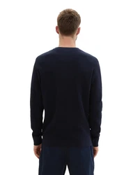 TOM TAILOR Strickpullover Rundhals marine