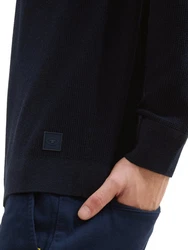 TOM TAILOR Strickpullover Rundhals marine