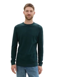 TOM TAILOR Strickpullover Rundhals Türkis/Dunkelgrün/Blau/Grün/Hellblau