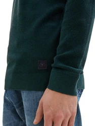 TOM TAILOR Strickpullover Rundhals Türkis/Dunkelgrün/Blau/Grün/Hellblau