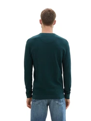 TOM TAILOR Strickpullover Rundhals Türkis/Dunkelgrün/Blau/Grün/Hellblau