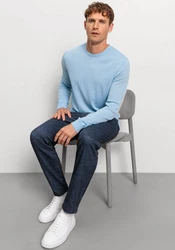 OLYMP Rundhalspullover Strick Casual 