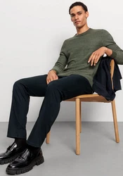 OLYMP Rundhalspullover Strick Casual 