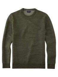 Rundhalspullover Strick Casual mit effektvoller Strickstruktur in leichter Two-Tone-Optik