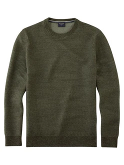 OLYMP Rundhalspullover Strick Casual