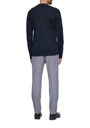 s.Oliver BLACK LABEL Langarmshirt mit Reißverschluss Dunkelblau