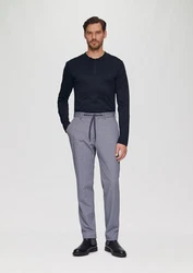 s.Oliver BLACK LABEL Langarmshirt mit Reißverschluss Dunkelblau