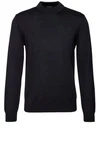 JOOP! Strickpullover Davide Schwarz/Dunkelblau/Blau