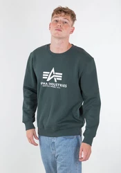 ALPHA INDUSTRIES Sweatshirt dunkelgrn/wei