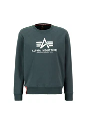 ALPHA INDUSTRIES Sweatshirt dunkelgrn/wei