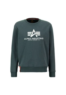 ALPHA INDUSTRIES Sweatshirt dunkelgrn/wei