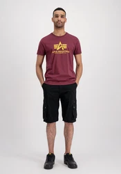 Alpha Industries Herren Basic T-Shirt Dunkelrot/Bordeaux/Rot