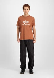 Alpha Industries Herren Basic T-Shirt Orange/Braun