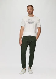 Stoffhose Regular Fit: Cargohose aus Baumwollstretch Garment Dye