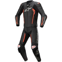 Motorradkombi Missile V2 2tlg. Lederkombi Tech Air schwarz / rot-fluo