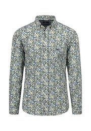 T-Shirt Blue Flower Prints, B.D., 1/1