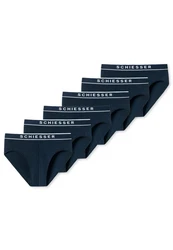 Schiesser Slip 95/5 Organic Cotton Rio Slip (Spar-Set) Dunkelblau/Blau