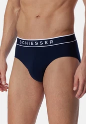 Schiesser Slip 95/5 Organic Cotton Rio Slip (Spar-Set) Dunkelblau/Blau
