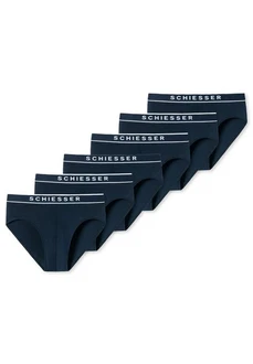 Schiesser Slip 95/5 Organic Cotton Rio Slip (Spar-Set) Dunkelblau/Blau
